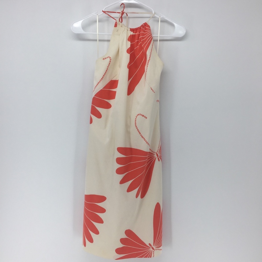 TRINA TURK halter sun Hawaiian silk dress sheath